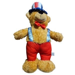 2007 Sugar Loaf Uncle Sam Teddy Bear Plush 15" Patriotic 4th July American Flag